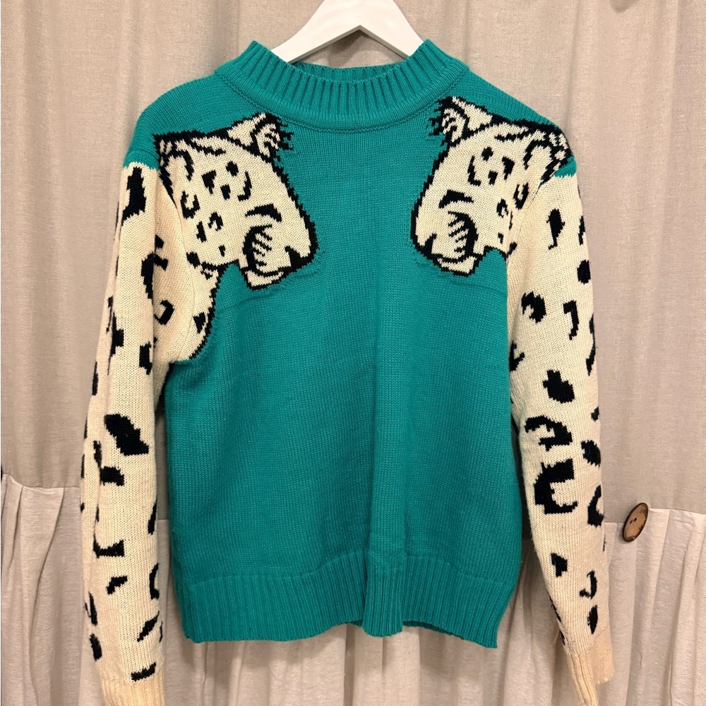 Green Leopard Sweater - Picture 6 of 8